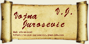 Vojna Jurošević vizit kartica